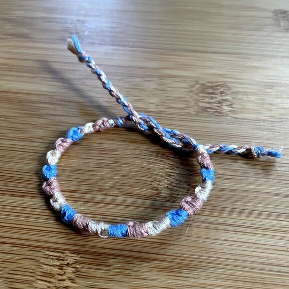 Jemima Woven Bracelet anklet trendy comfortable tie embroidery thread woven gift - Picture 1 of 3